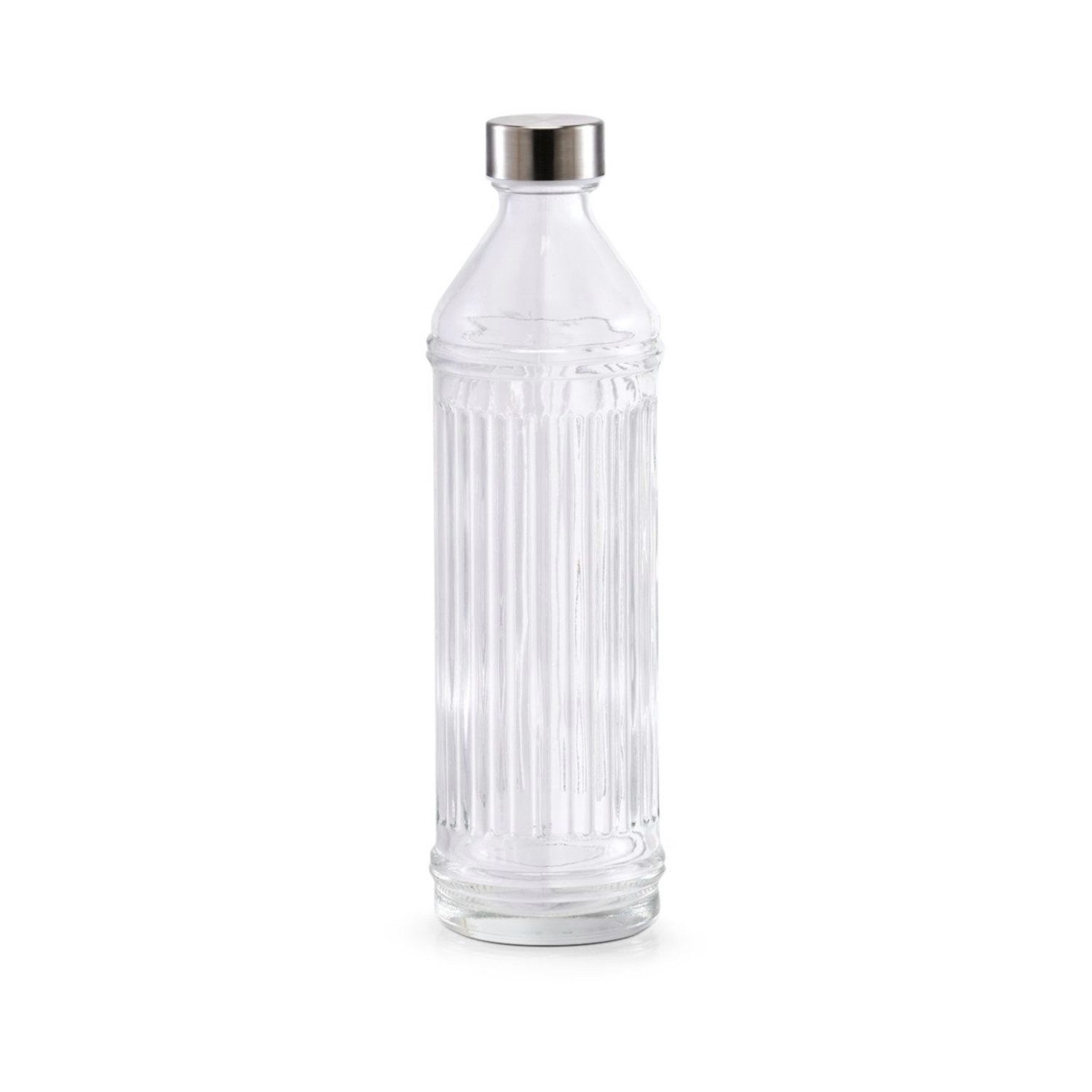 Basera® Trinkflasche Glasflasche mit Edelstahlverschluss, 970 ml