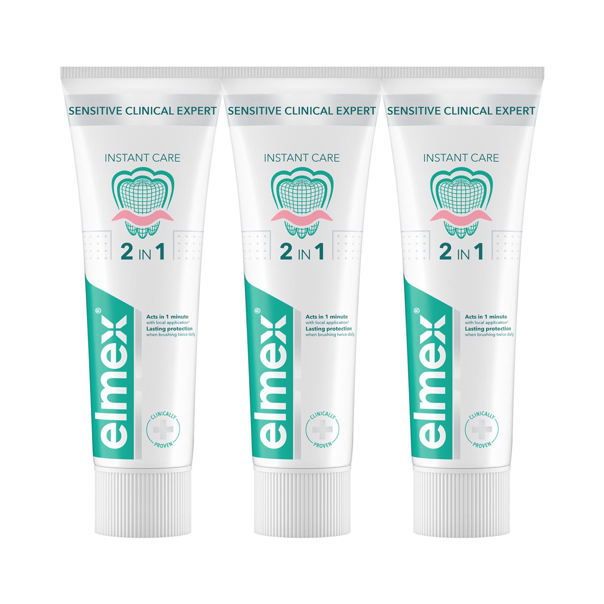 elmex Zahnpasta Zahnpasta Sensitive Clinical Expert Instant Care Trio