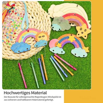 MAGICSHE Windspiel Kinder DIY Farbe Füllung Technologie, Wind Glockenspiel Set