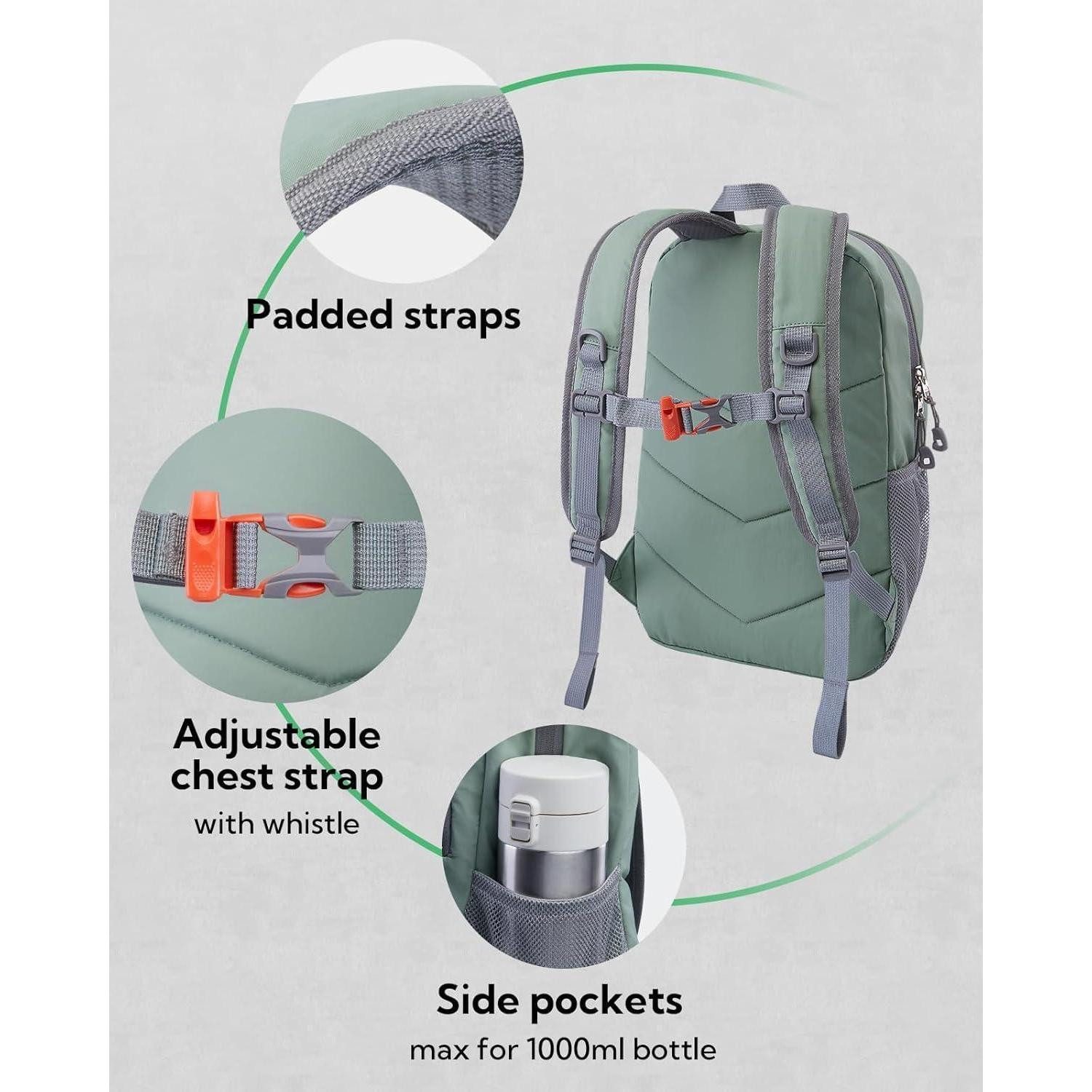 LuxusKollektion Tagesrucksack Rucksack 12L Wanderrucksack Daypack Brustschnalle Herren Erbsengrün