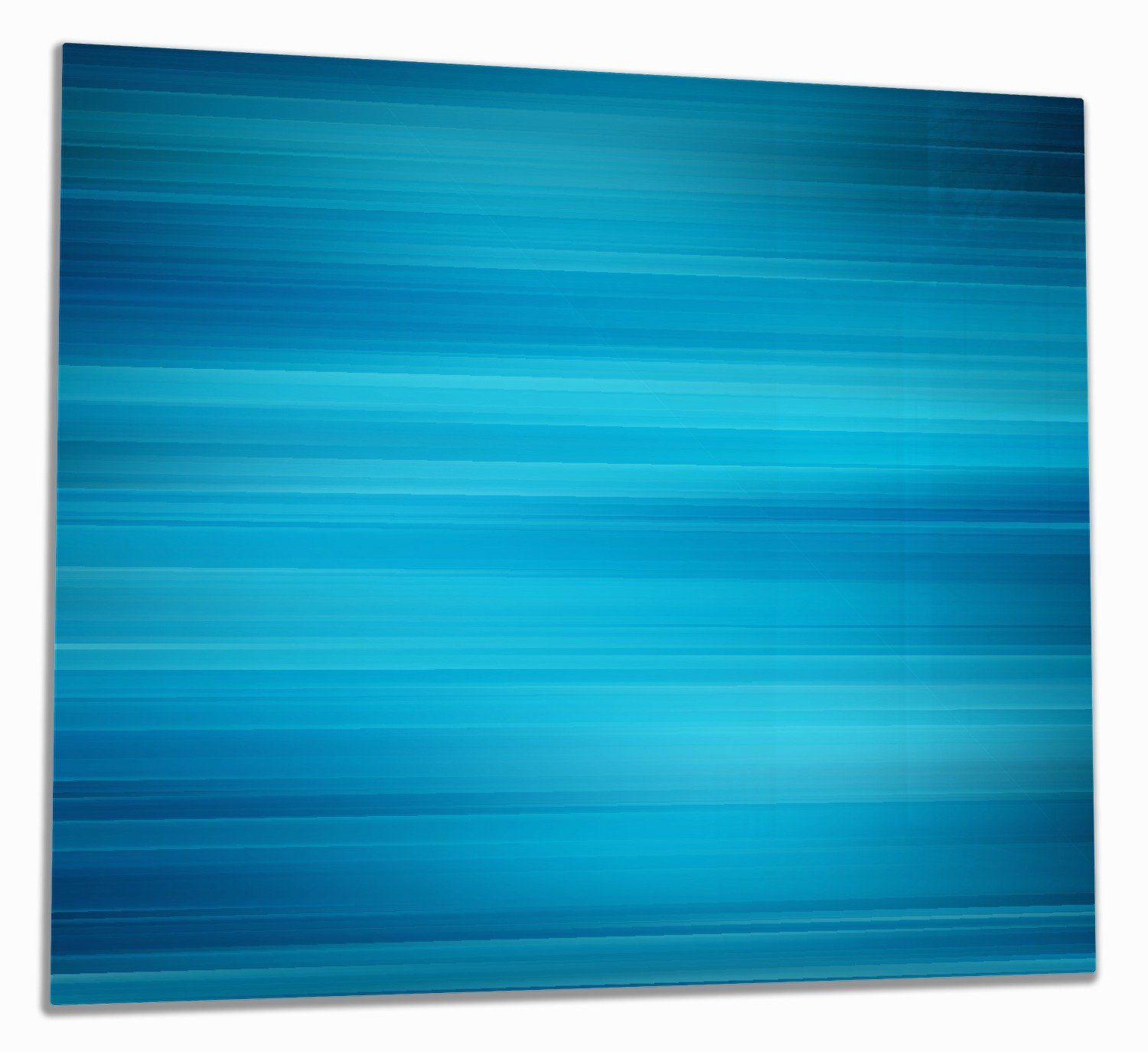 Wallario Herd-Abdeckplatte Blau und schwarz gestreift - Abstraktes Streifenmuster, ESG-Sicherheitsglas, (Glasplatte, 1 tlg., inkl. 5mm Noppen), verschiedene Größen