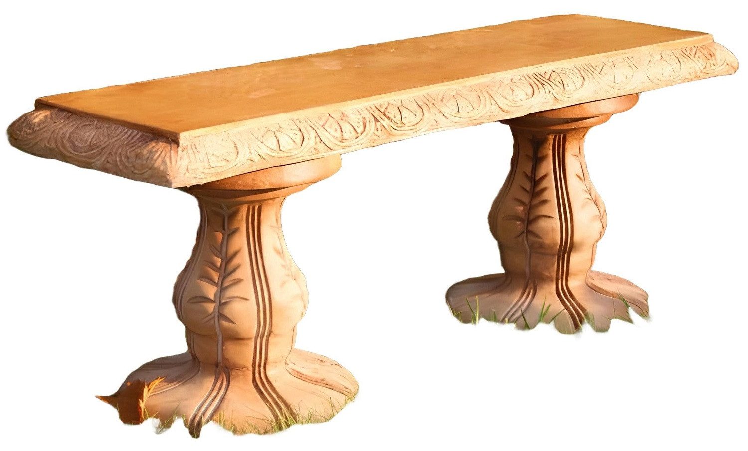 Xlmoebel Bank Betonbank im römischen Stil für die Terrasse (Artikel LAWKA TIVOLI), Hergestellt in Europa