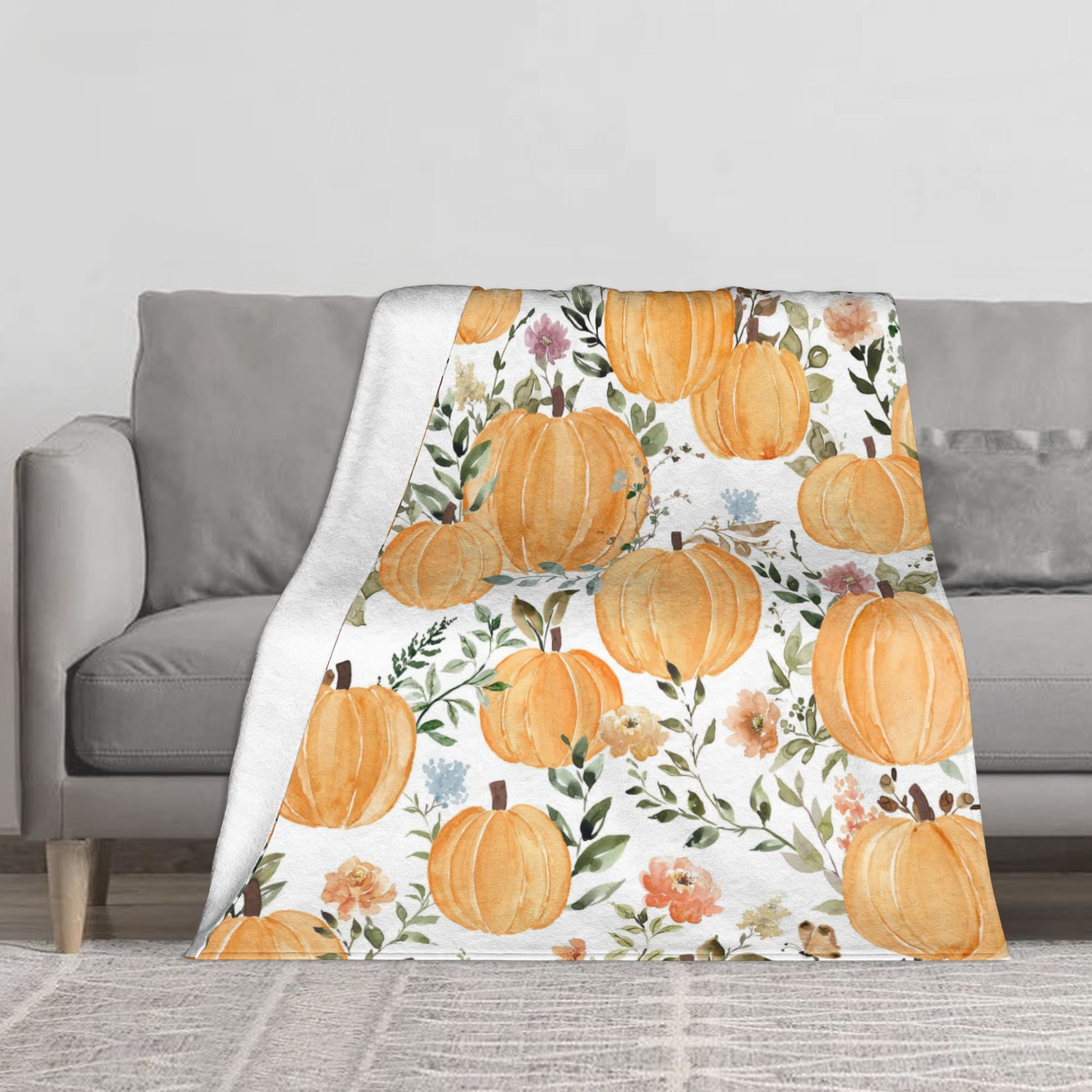 Kinderdecke Flanell Kuscheldecke Halloween Kürbis – weich & flauschig, LAPAPRO, 30x40, 40x60, 50x60, 60x80 in.