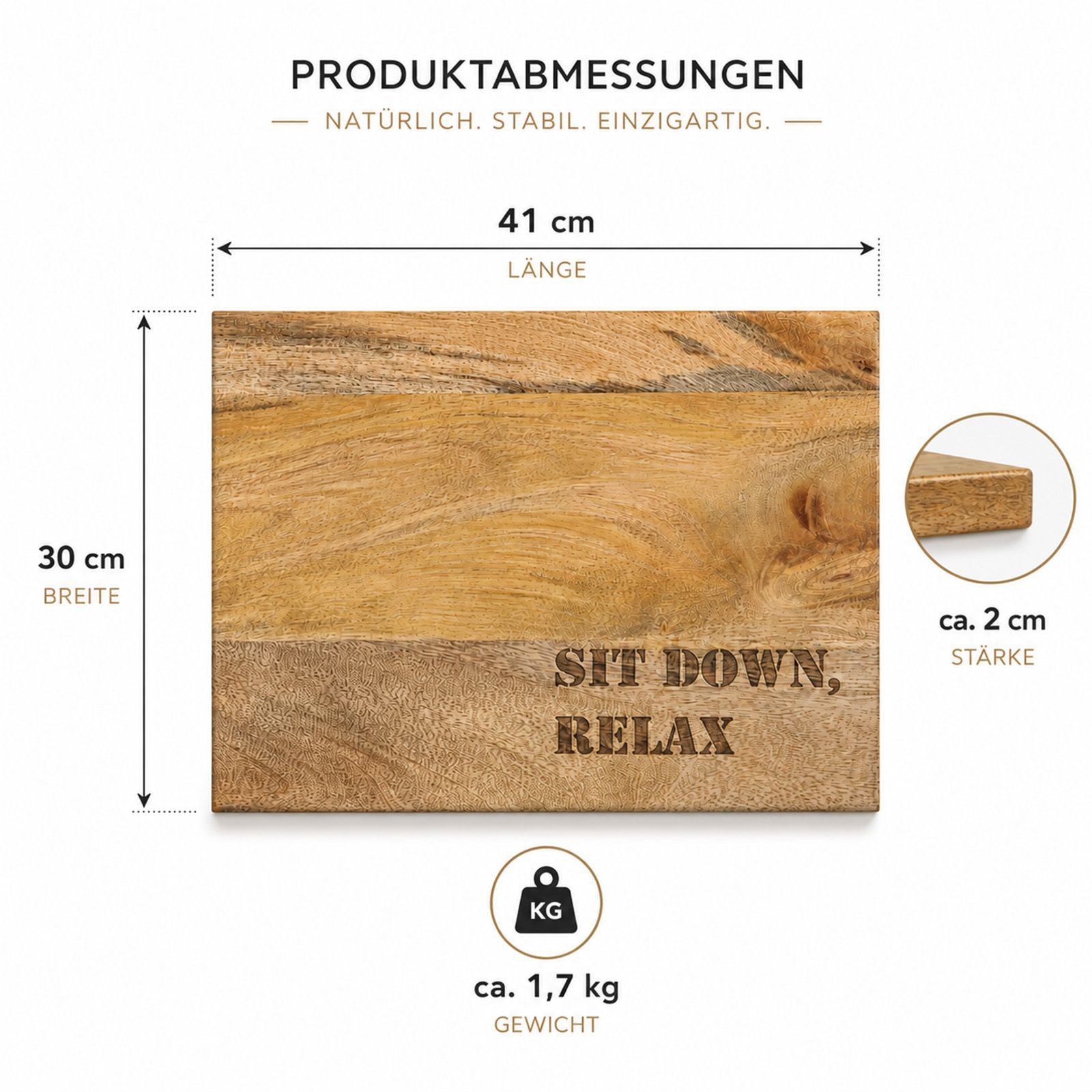 BURI Sitzauflage 2x Bierkastensitz Getränkekistensitz Sitzauflage 41x30x2cm Holz, (2 St) – Bild 5 von 5