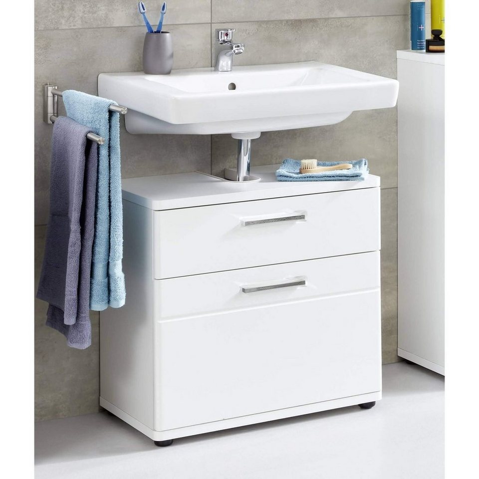 Modern Waschbeckenunterschrank Newroom Waschbeckenunterschrank Badezimmermöbel Matt Weiß Hugo