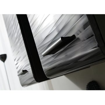 Furnica Wohnwand BLADE - Wohnzimmermöbel-Set - Schwarz Matt / Sahara 3D