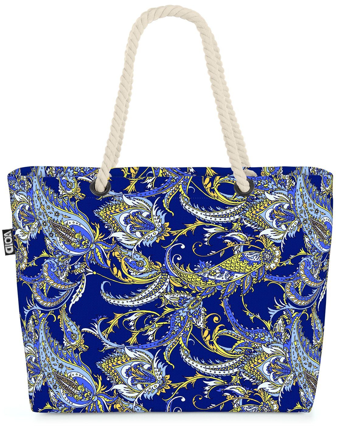 VOID Strandtasche (1-tlg), Orient Paisley Beach Bag Dschungel Safari Pflanzen Paisley-Muster ethnisch