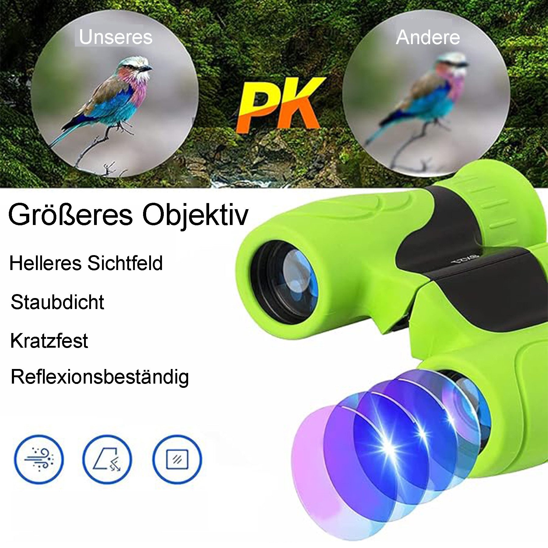 Mutig Outdoor-Spielzeug Fernglas für Kinder 8x21 günstig online kaufen
