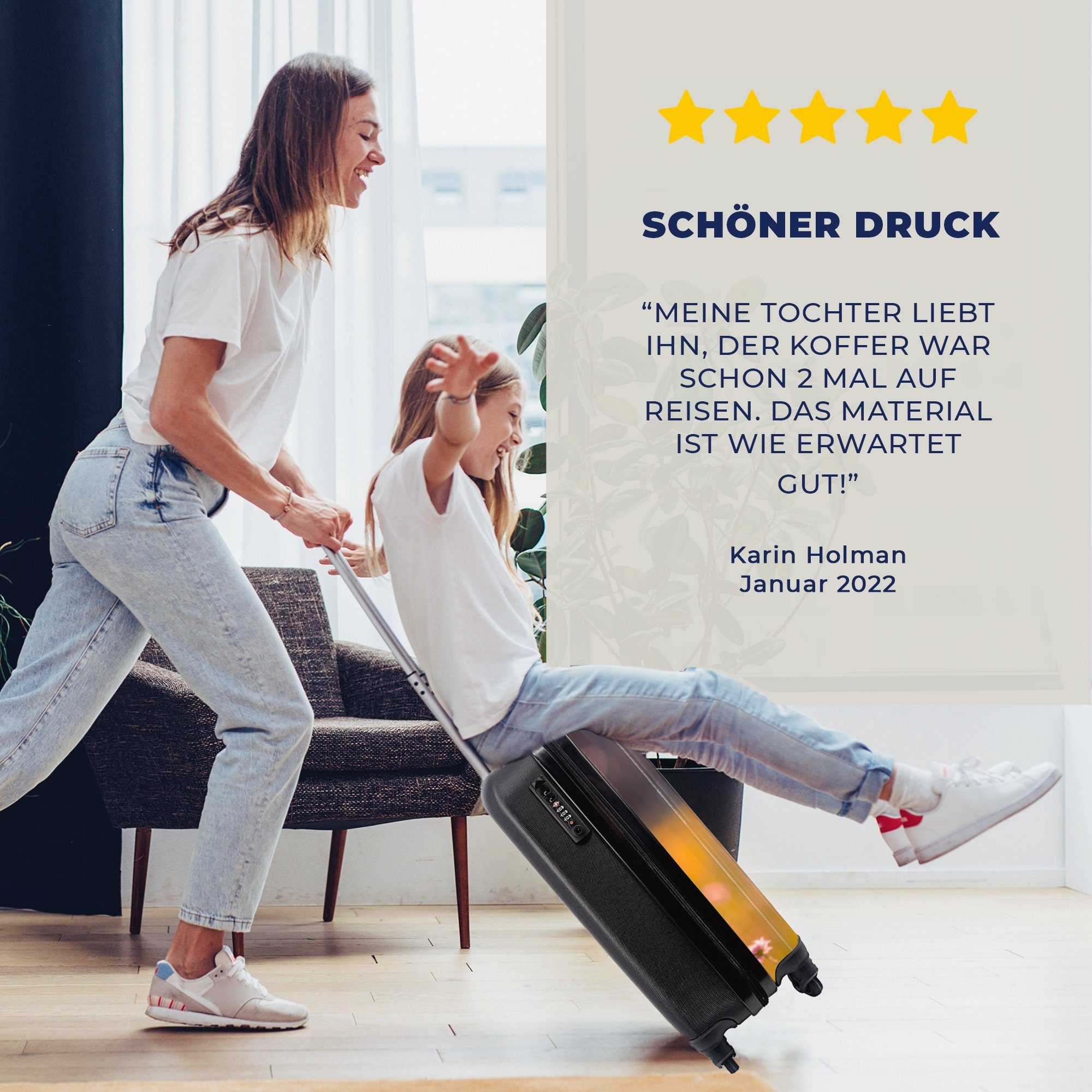 mit Rosa, Hell Blumen Handgepäck rollen, Ferien, MuchoWow - Reisetasche für Trolley, 4 Rollen, Handgepäckkoffer Reisekoffer -