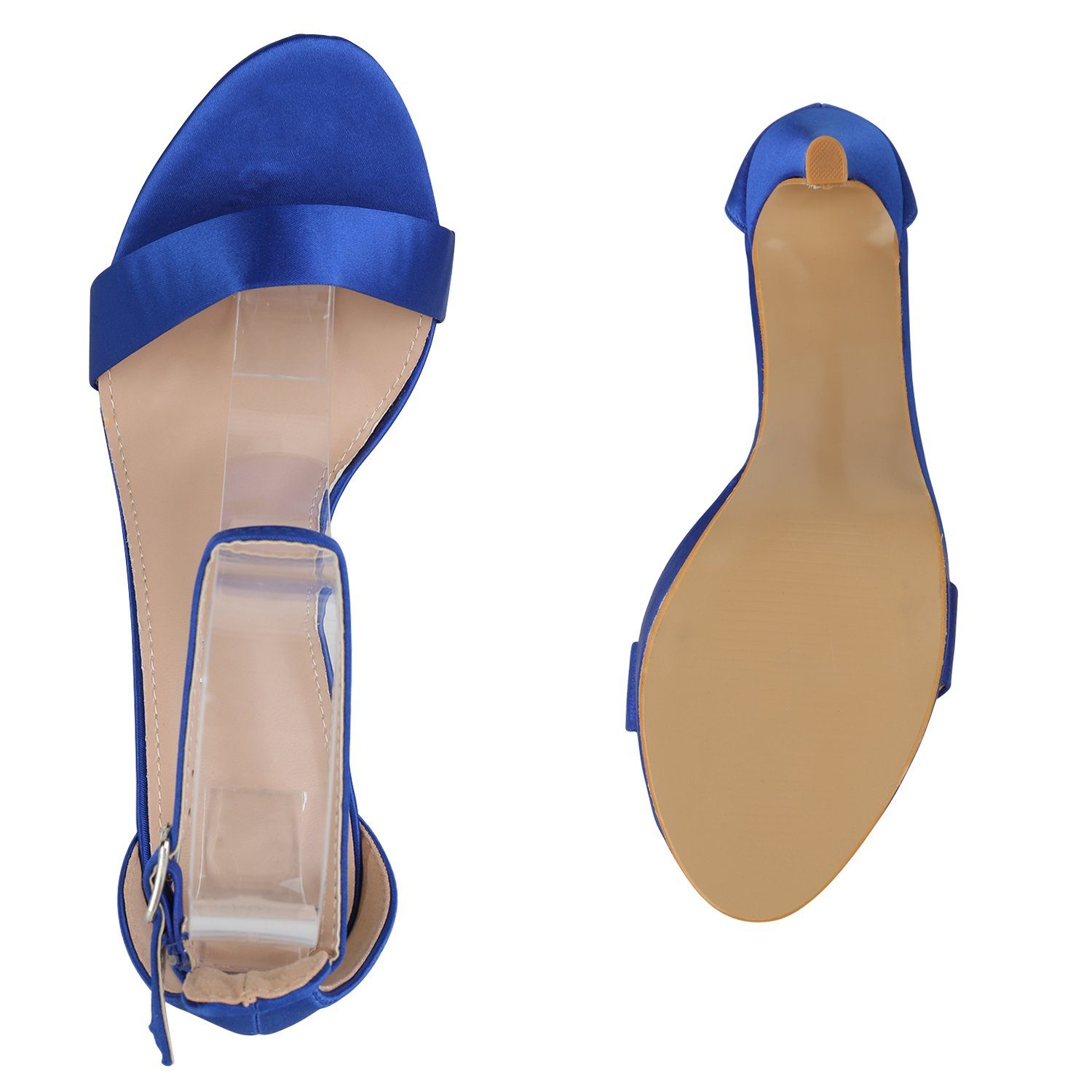 Blau High-Heel-Sandalette Schuhe VAN HILL 840414