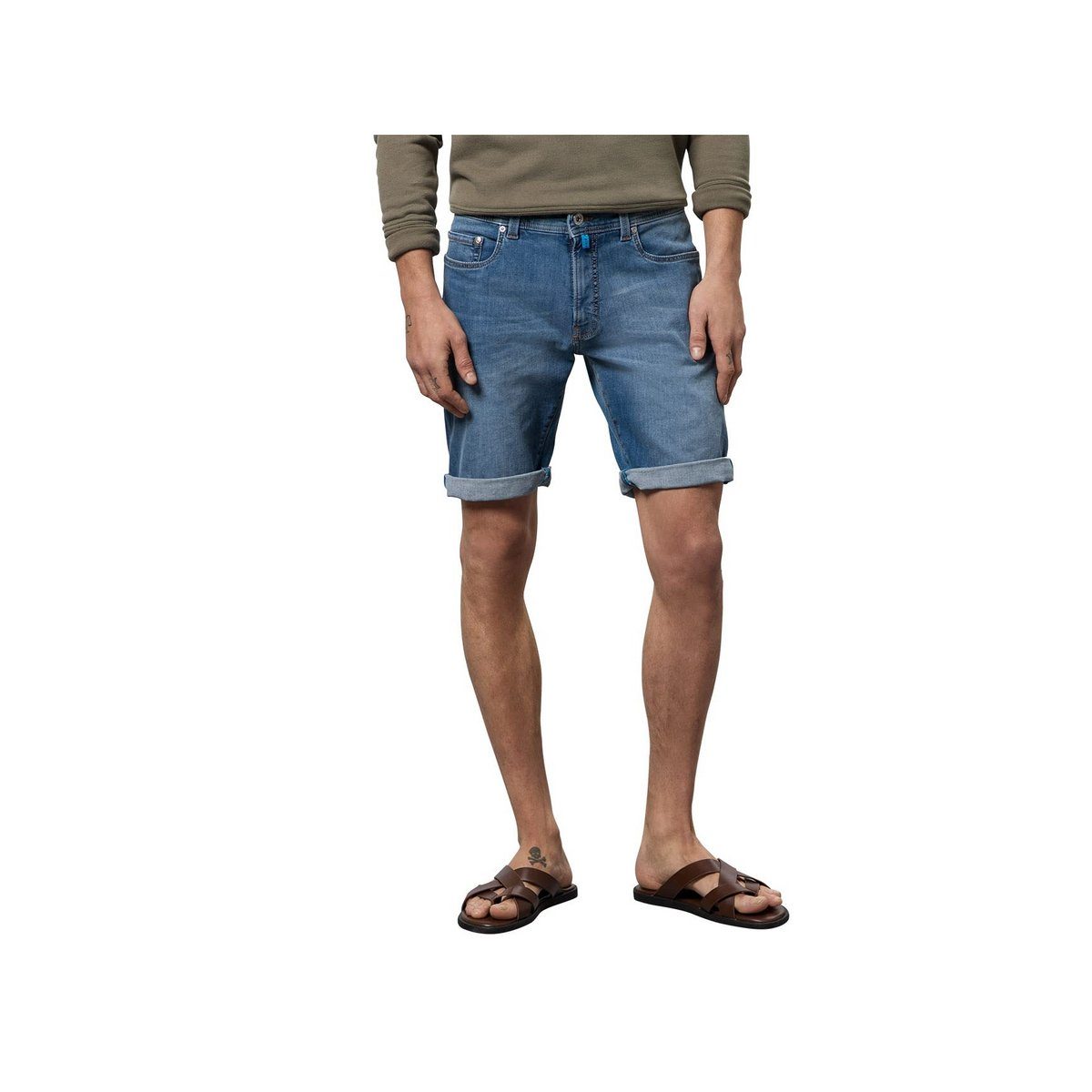 Pierre Cardin Cargoshorts blau regular (1-tlg., keine Angabe)