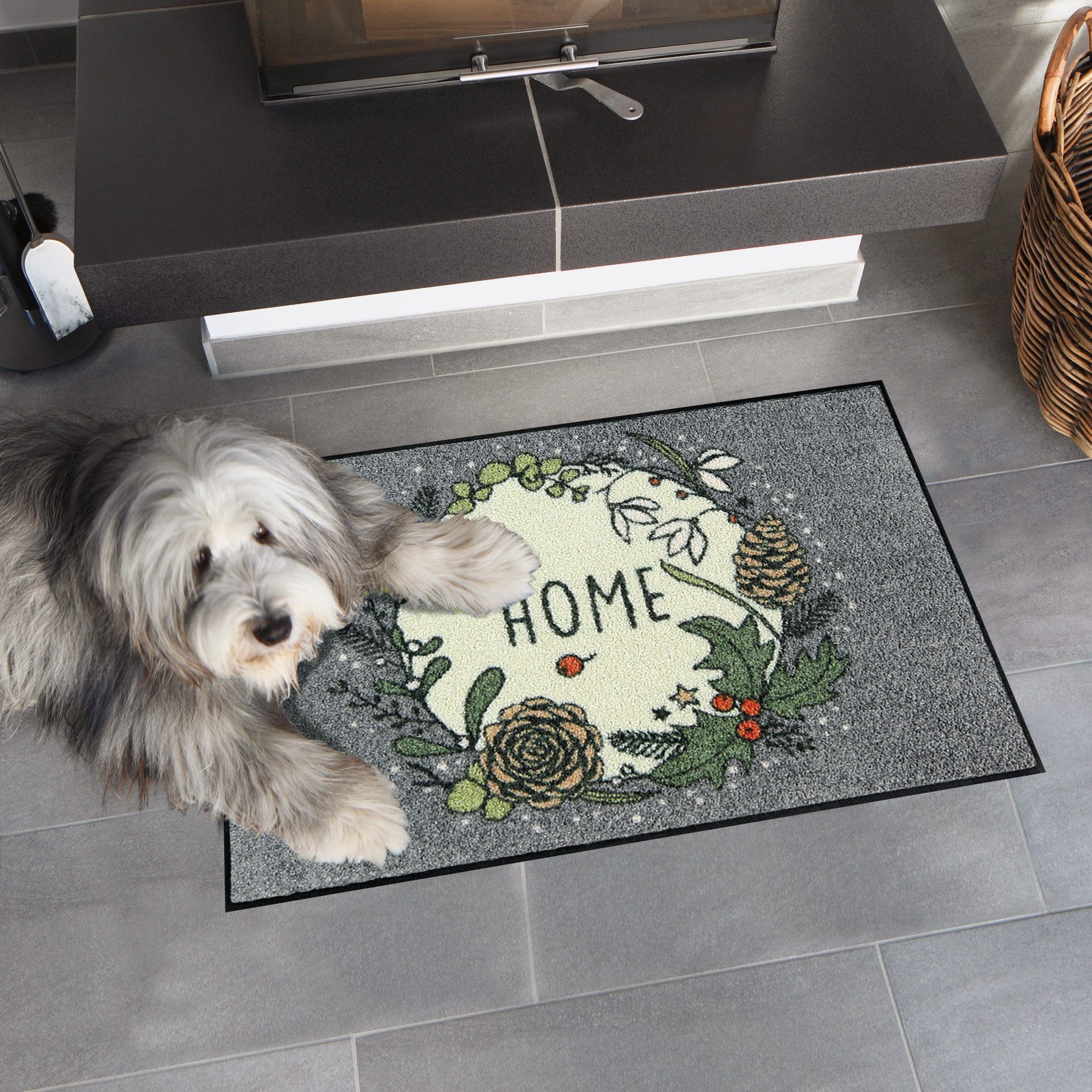 Salonloewe Fußmatte Fußmatte "Winter Home", eckig, Höhe: 7 mm, Motiv günstig online kaufen