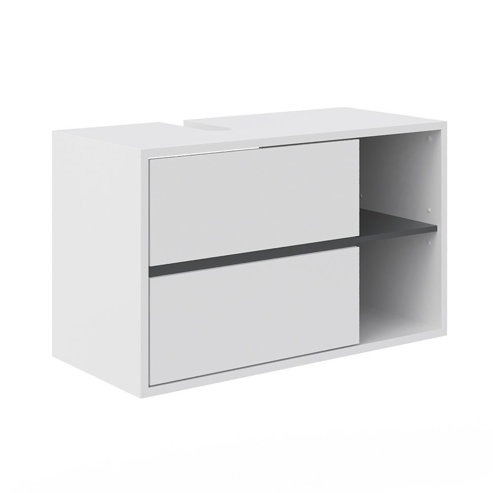 Vicco Waschbeckenunterschrank Viola, Weiß/Anthrazit, 100 x günstig online kaufen