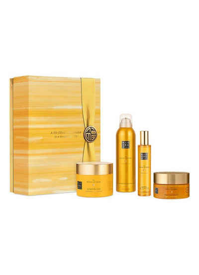 Rituals Wellness-Pflegeset The Ritual of Mehr Geschenkset Groß Beauty Frauen & Männer Beauty Set, angenehmer Duft, Dusche, Raumduft, Körperpflege, 4-tlg., Duftstäbchen, Duschschaum, Körpercreme, Peeling, Geschenkbox