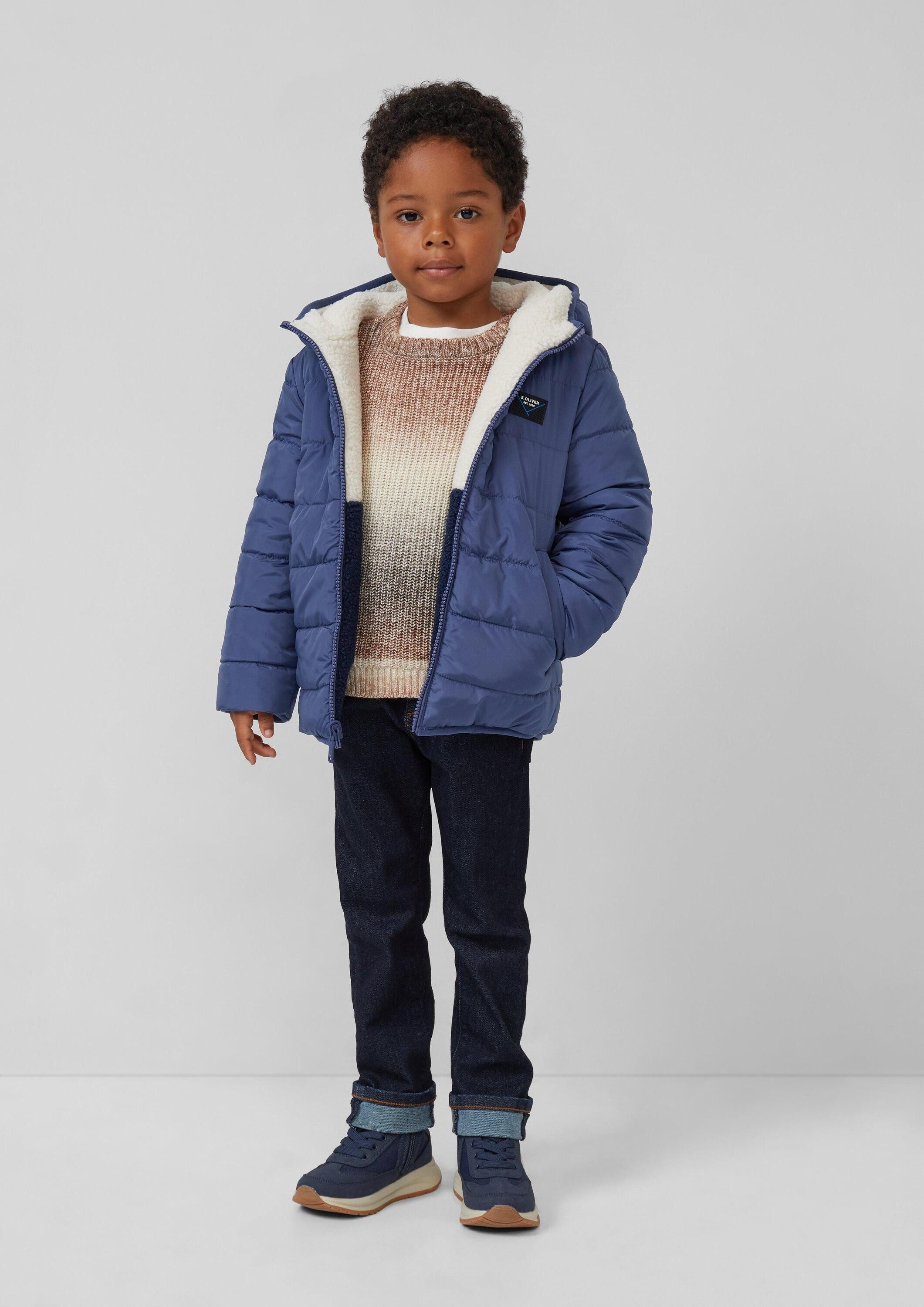 s.Oliver Funktionsjacke Outdoor-Jacke Wendejacke mit Steppung und kuscheligem Teddyplüsch