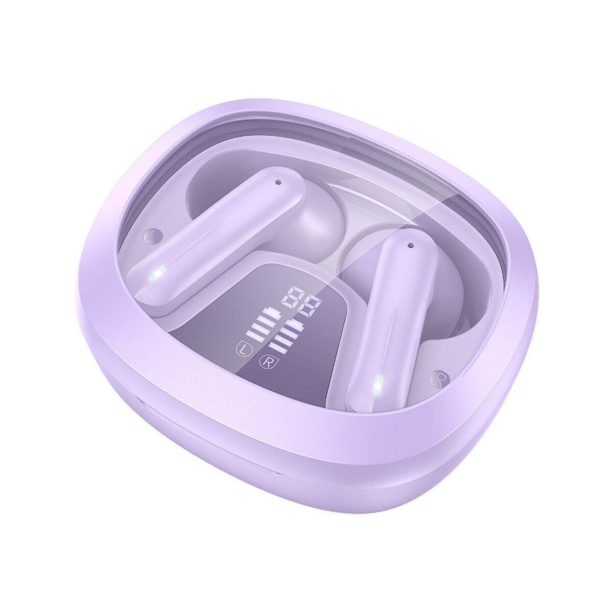 hoco. HOCO EQ6 TWS Bluetooth Kopfhörer kabellos In-Ear Lila Bluetooth-Kopfhörer