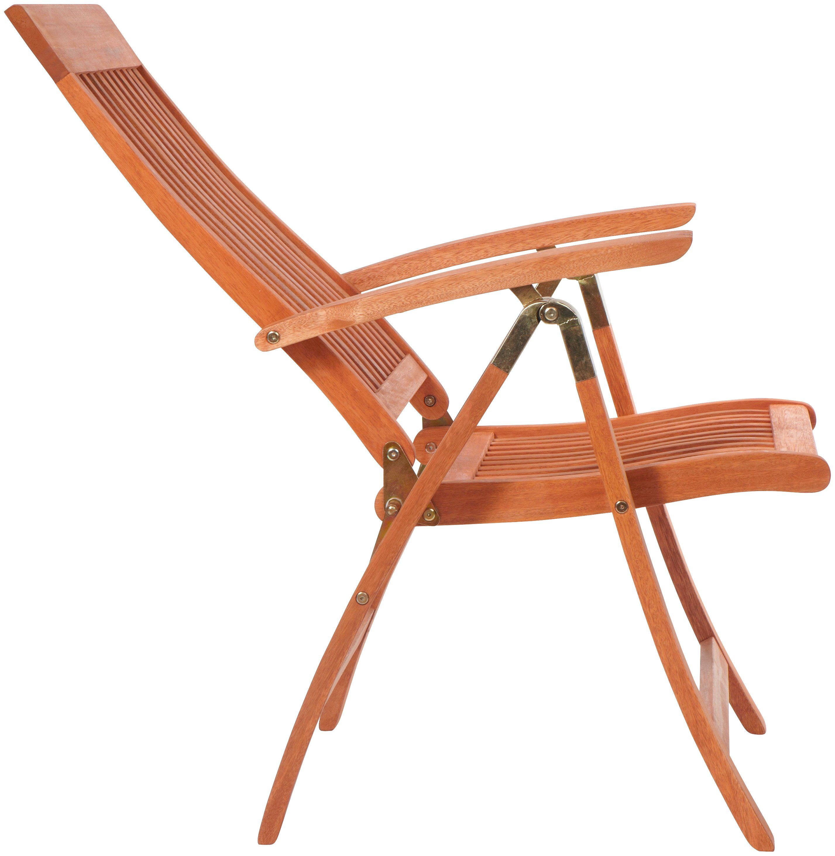 MERXX Gartenstuhl Bordeaux, Eukalyptusholz (1 St), klappbar, verstellbar günstig online kaufen