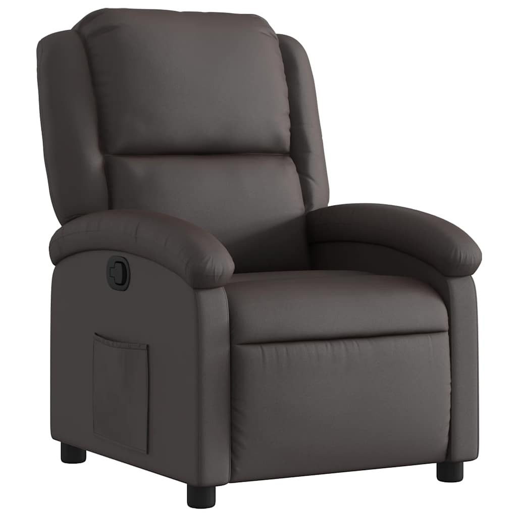 vidaXL Sessel Relaxsessel Dunkelbraun Echtleder (1-St) günstig online kaufen