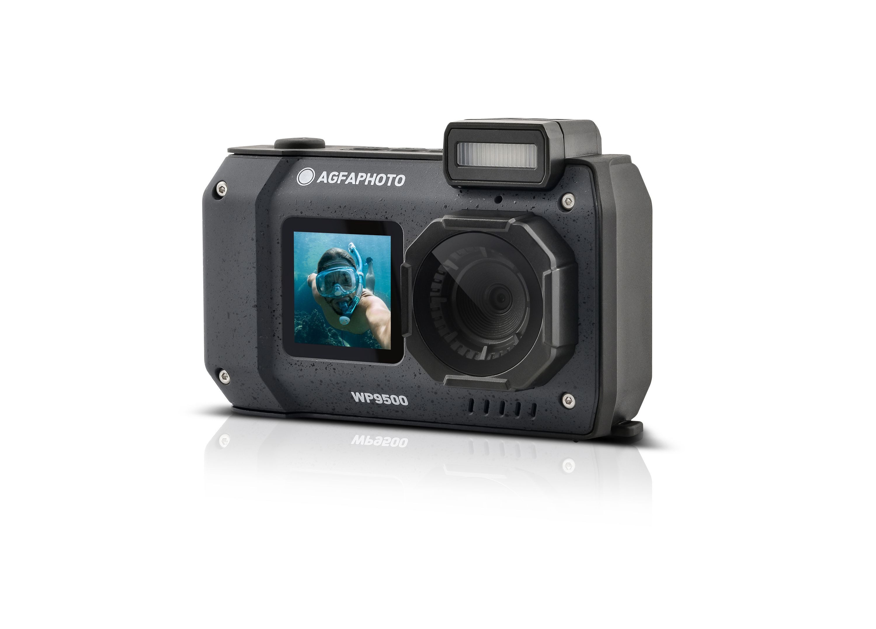 AgfaPhoto WP9500BK Kompaktkamera (CMOS-Sensor, 21 Megapixel, Full HD Videoaufnahmen, Kompakt)