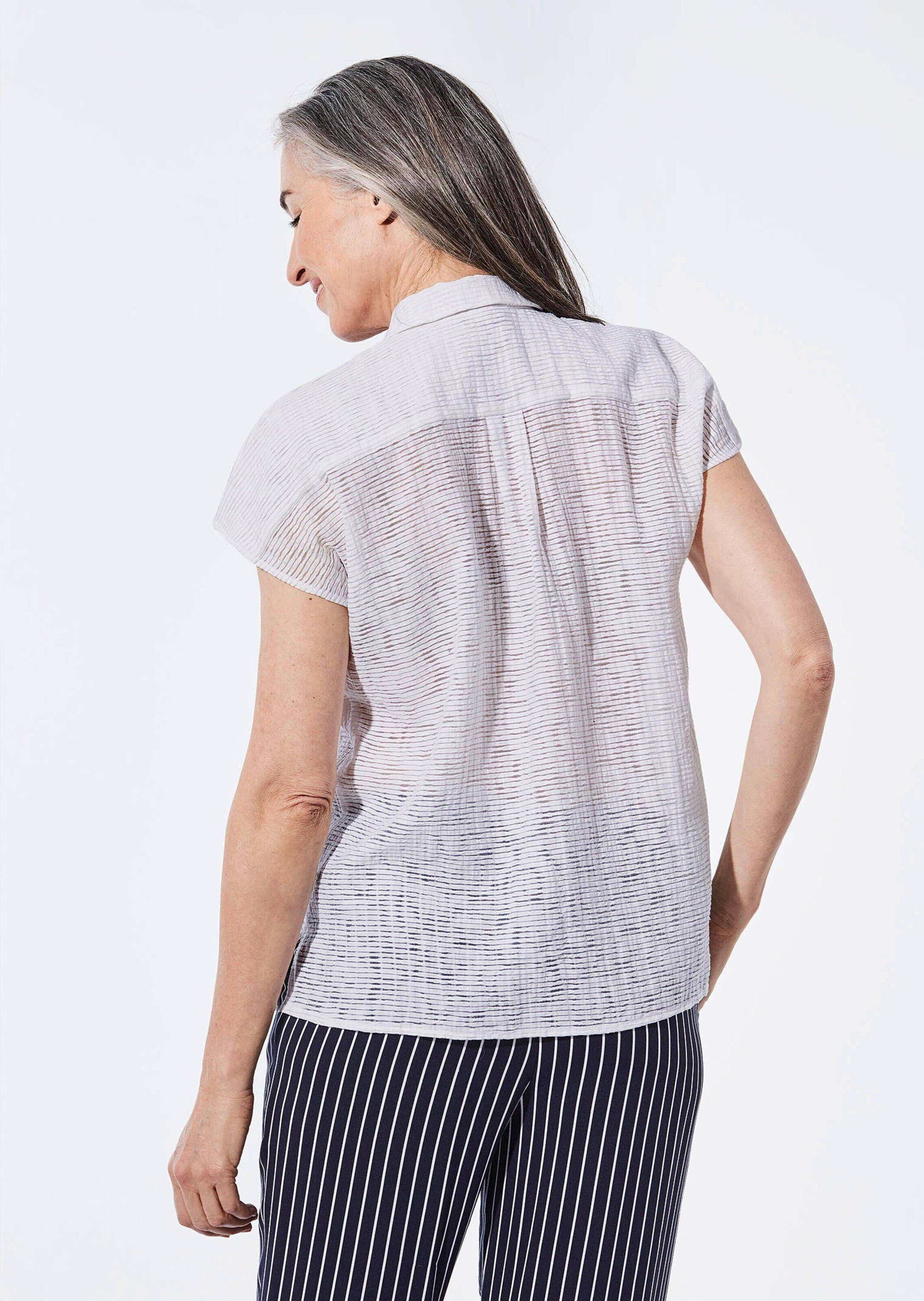 GOLDNER Hemdbluse Kurzgröße: Ausbrenner Bluse