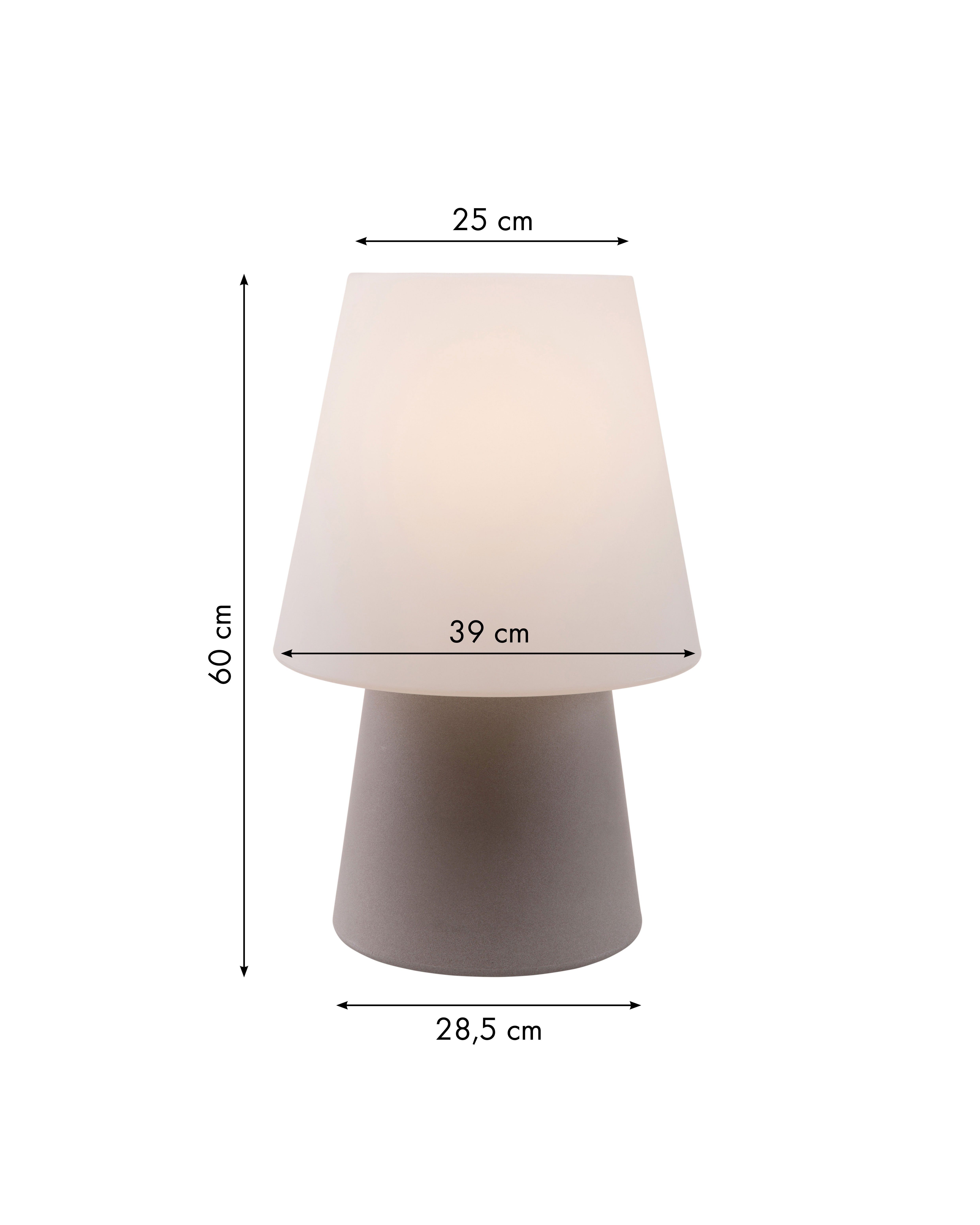 8 seasons design LED Stehlampe Shining No. 1, Dekolampe für außen (Garten, Terrasse, Balkon), LED wechselbar, E27-Fassung, warmweißes Licht, 60cm, Tischlampe - robust & langlebig