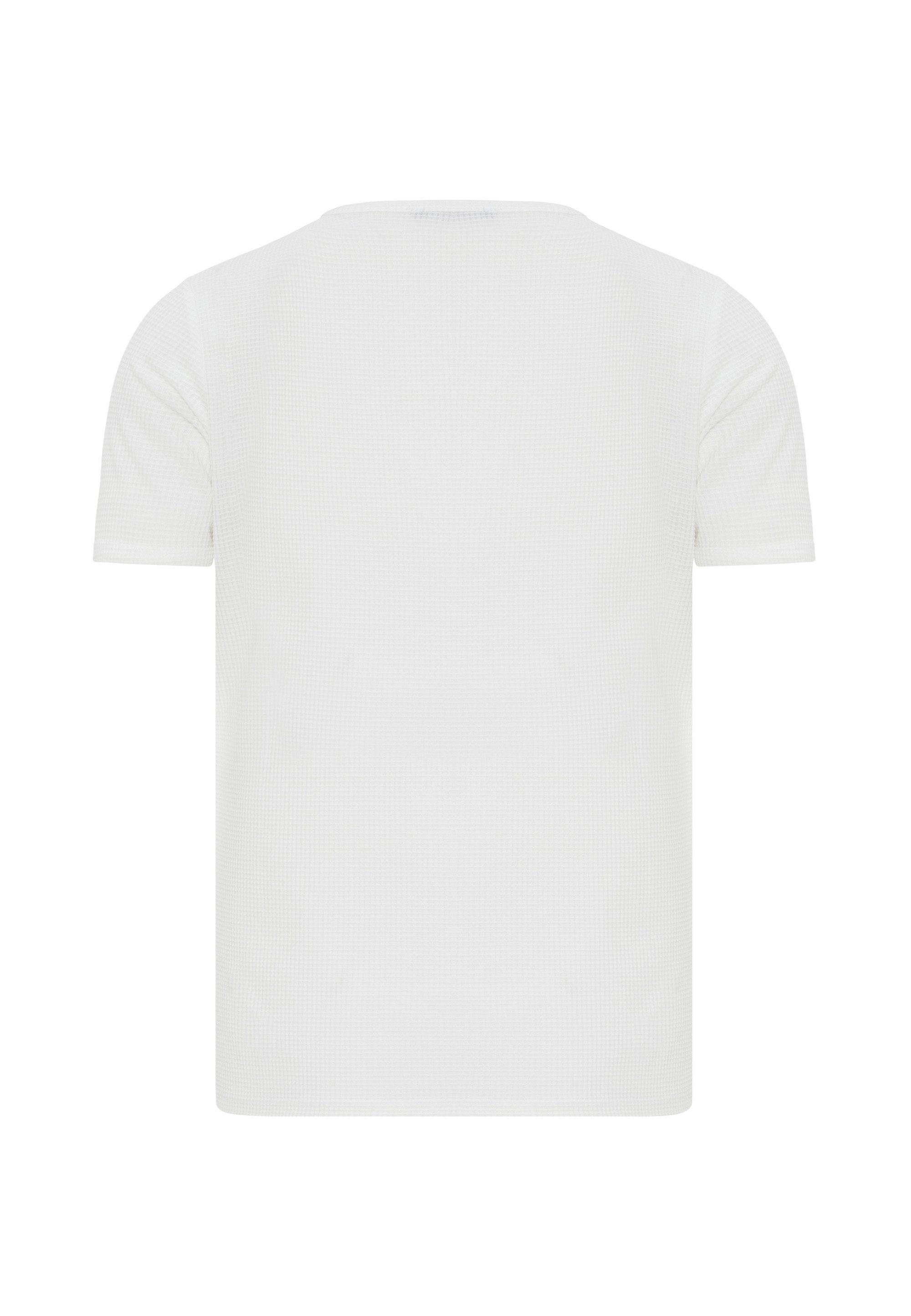 T-Shirt RedBridge mit Knopfleiste stylischer weiß Wallasey