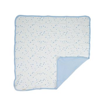 Babydecke Juna, (75x74cm), 2 Babydecken im blauen Wendedesign, Puckdaddy GmbH