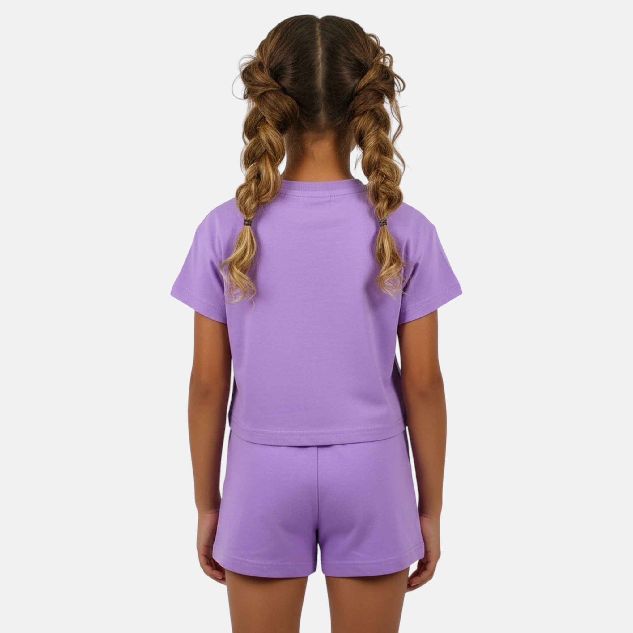 Ellesse Hose & Shorts ellesse Mädchen Sport-Set: 2 Crop-Shirts & Shorts, lila Gr. 128-164 (Set, 3Teile: Shorts+2Shirts) – Bild 5 von 5