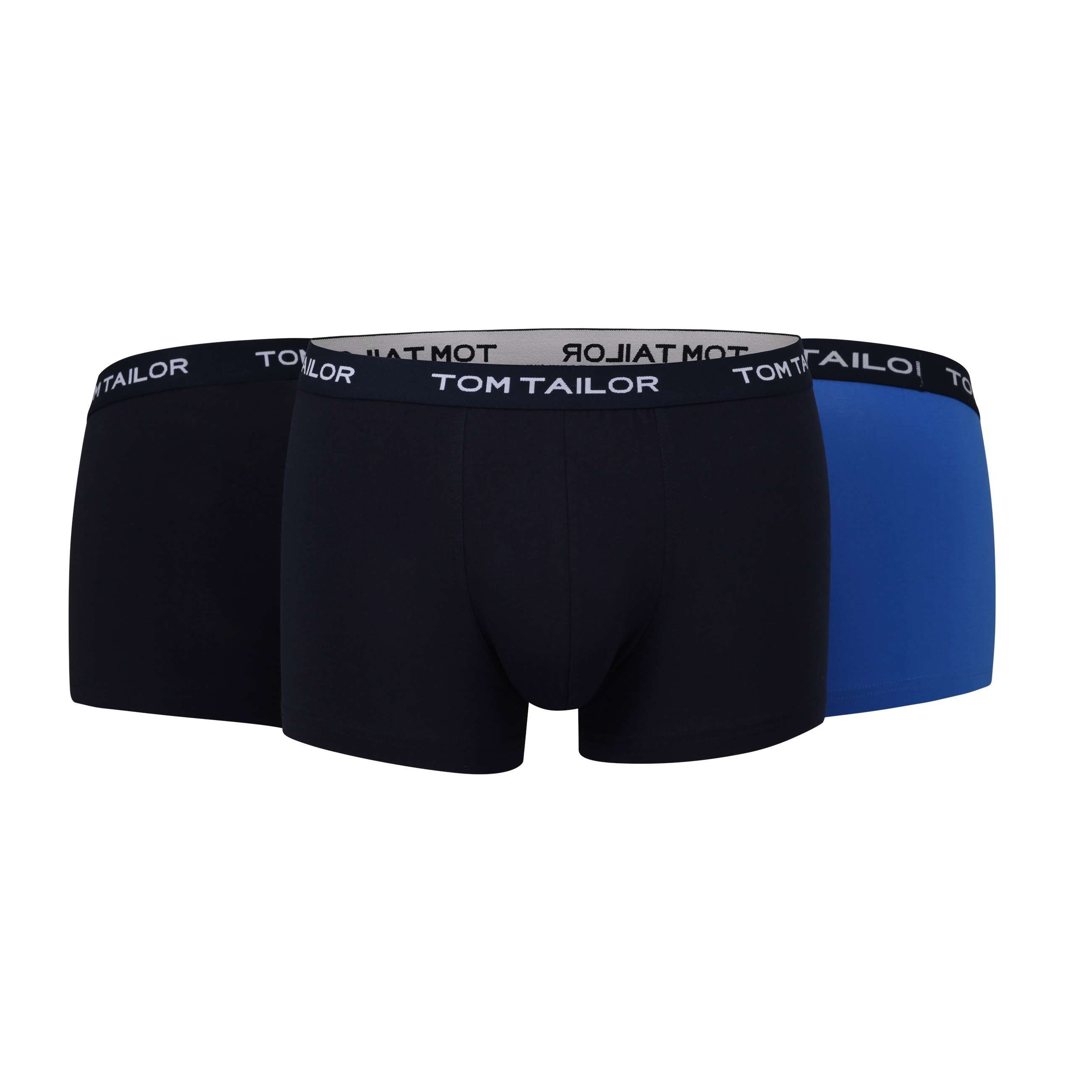 TOM TAILOR Boxershorts TOM Herren melange blau-mittel-uni blau TAILOR Pants 3er Pack (3-St)