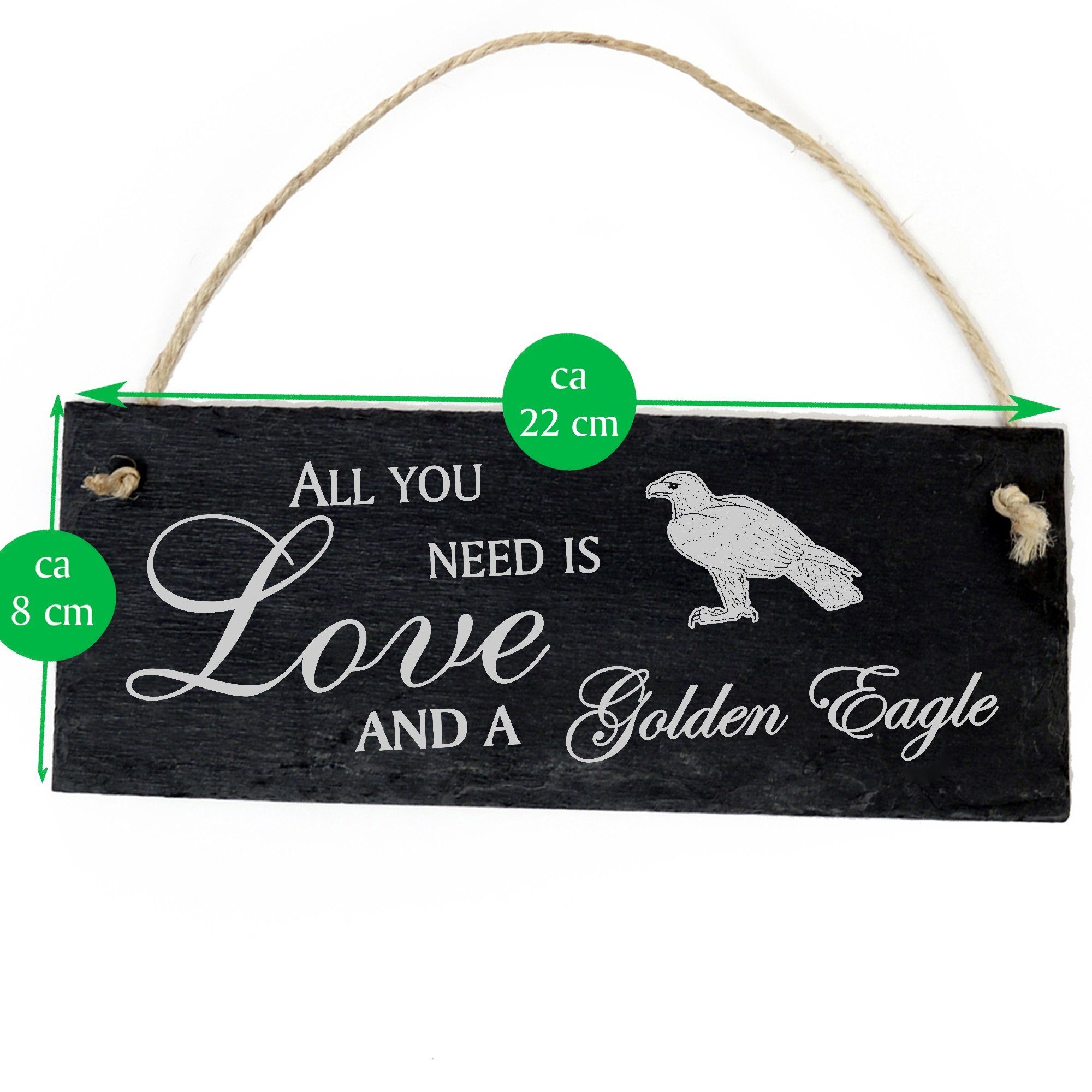 22x8cm and you All Love Steinadler Hängedekoration need Golden is Dekolando Eagle a