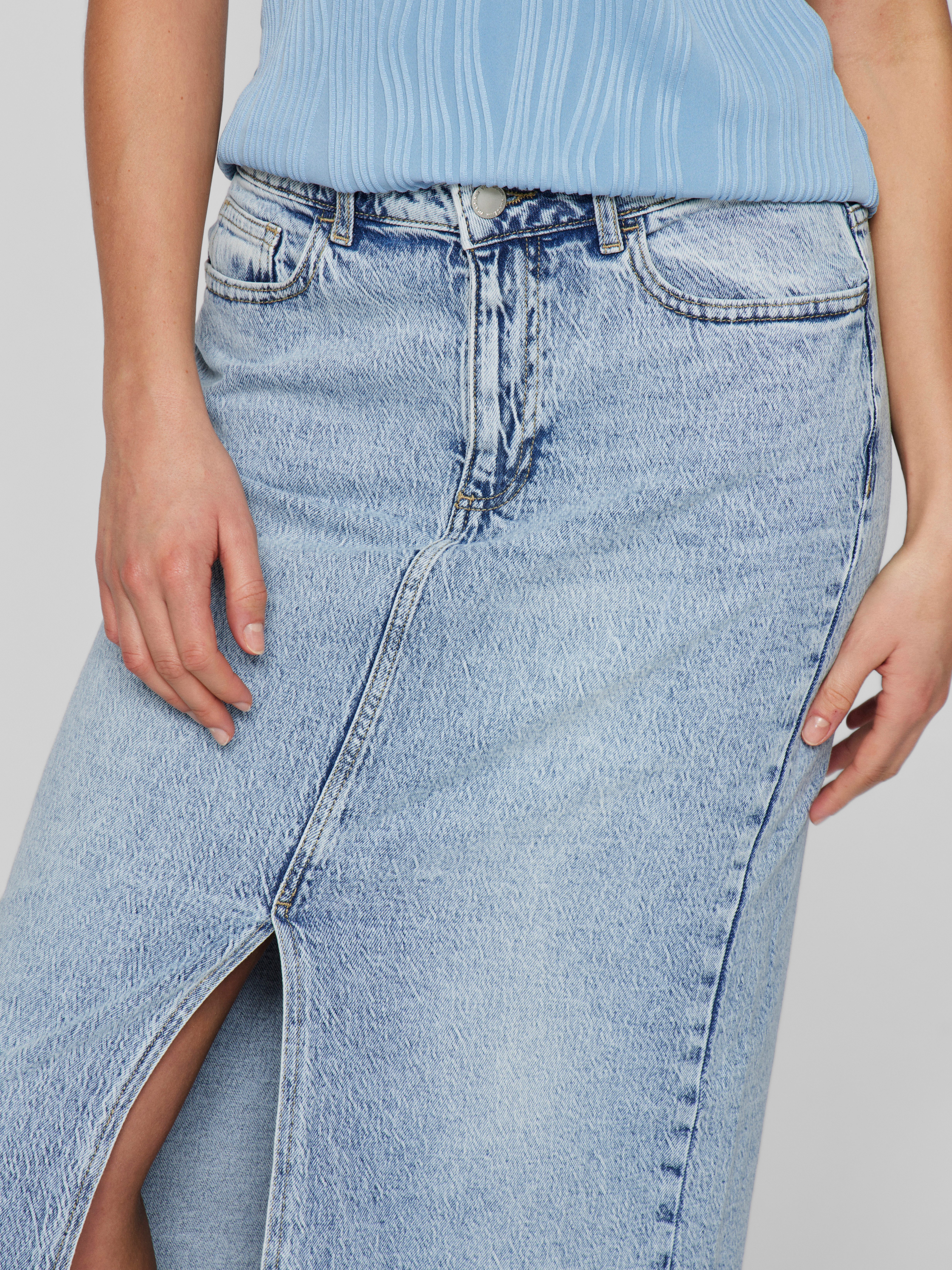 Vila Jeansrock VIJAF HW MIDI DENIM SKIRT-NOOS