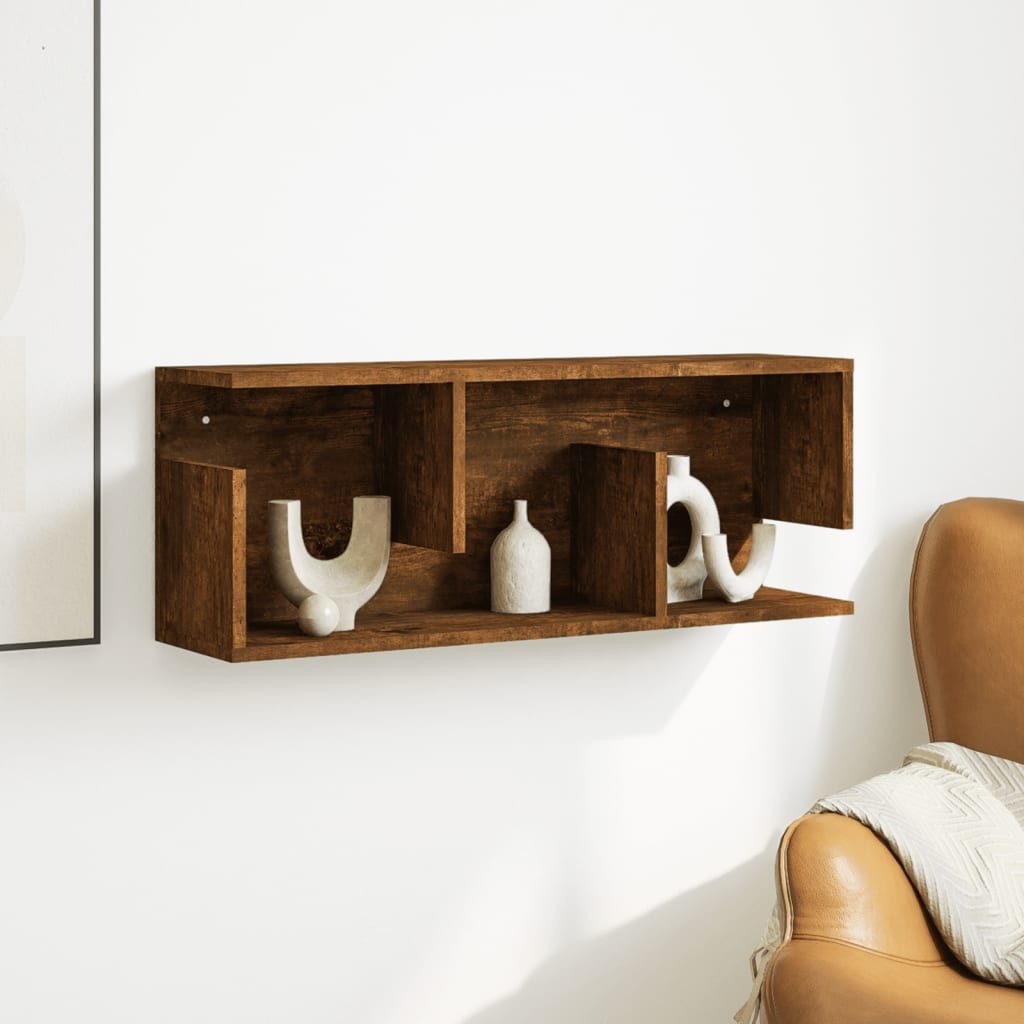 vidaXL Regal Wandschrank 80x20x30 cm Räuchereiche günstig online kaufen