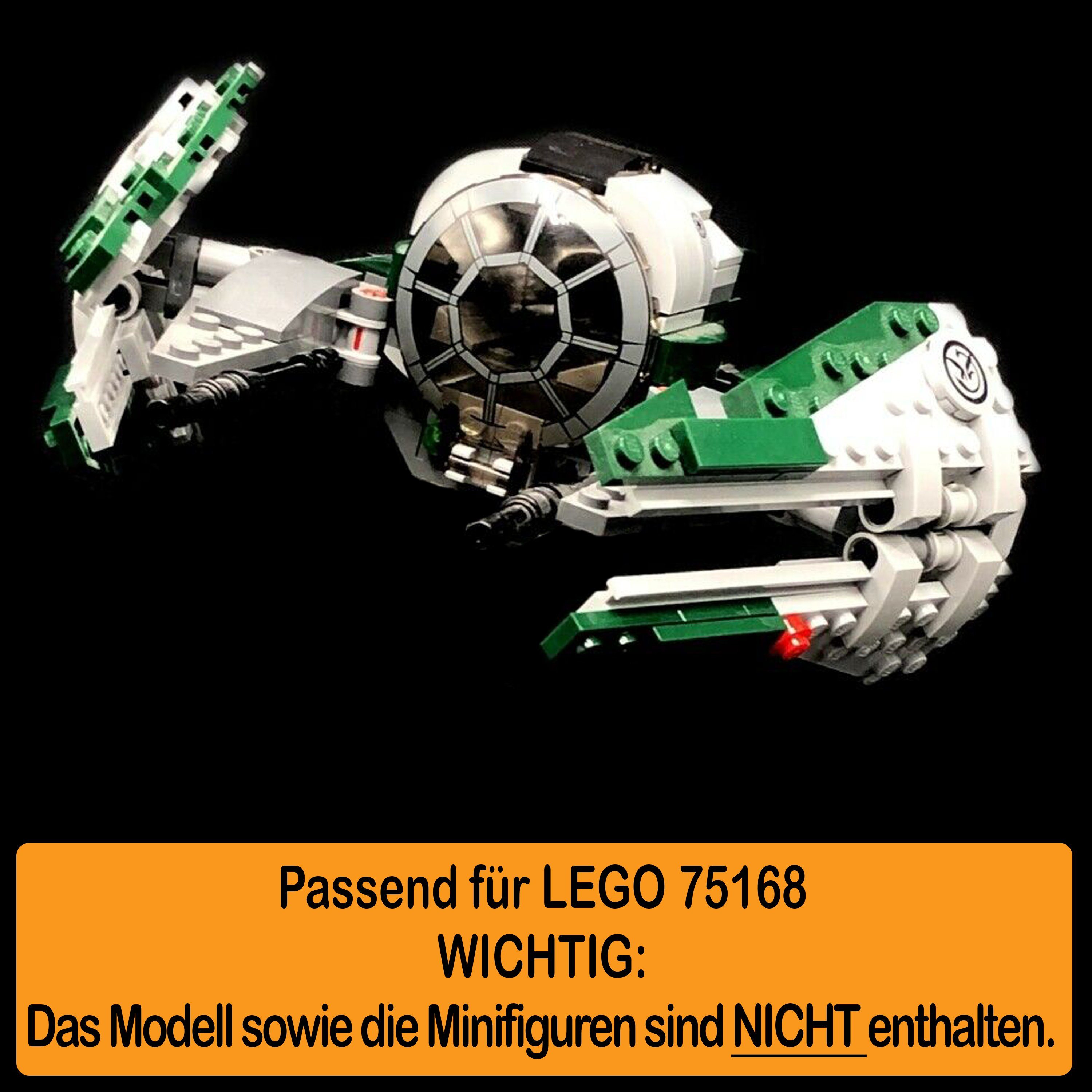 selbst Germany für Starfighter 100% Display AREA17 zum Acryl Jedi in Positionen Made einstellbar, LEGO Stand und (verschiedene Standfuß zusammenbauen), 75168 Winkel Yoda's