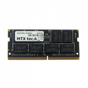 MTXtec 16GB Notebook SODIMM DDR4 PC4-21300, 2666MHz 260 pin CL19 Laptop-Arbeitsspeicher