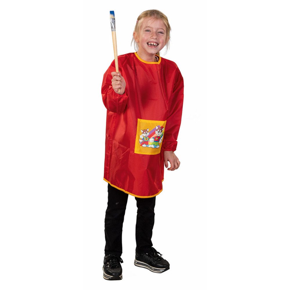 Malschürze Besttoy - Mal- und Bastelkittel - für Kinder - rot - ca. 9 bis 12 Jahr