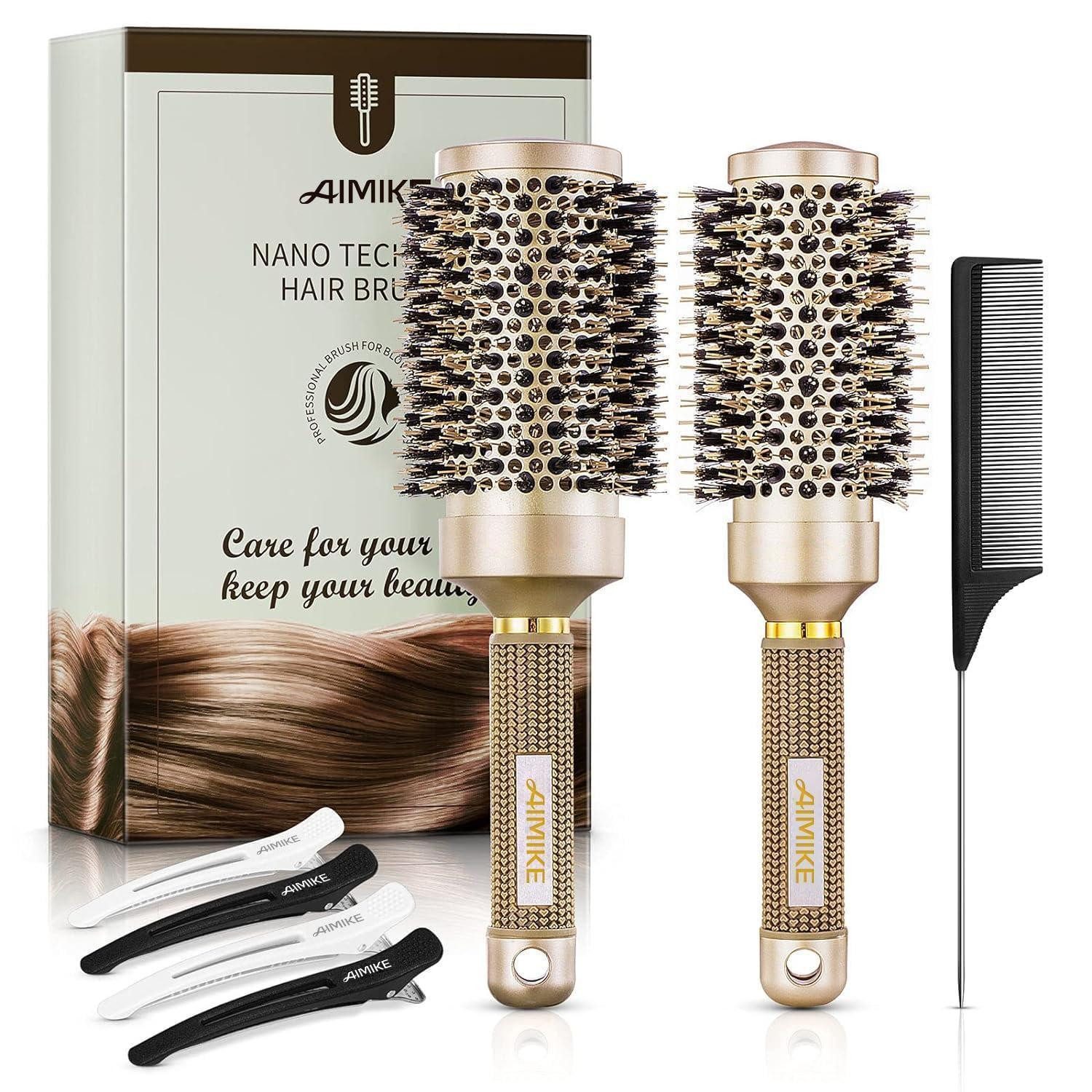 LuxusKollektion Rundbürste Rundbürste Wildschweinborsten Haarföhnen Volumen&Glanz 53&43mm