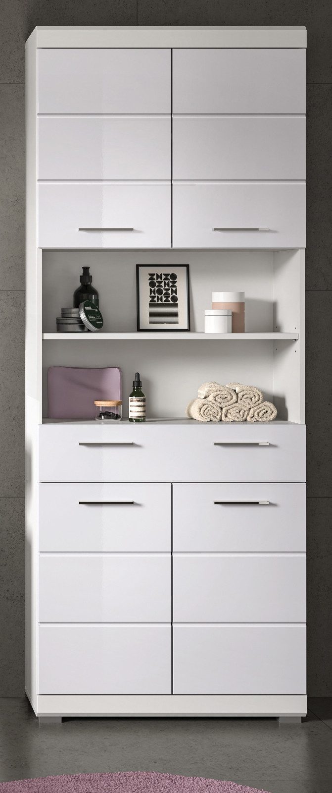 Inn.Furn Hochschrank Shawn (Badschrank in weiß günstig online kaufen