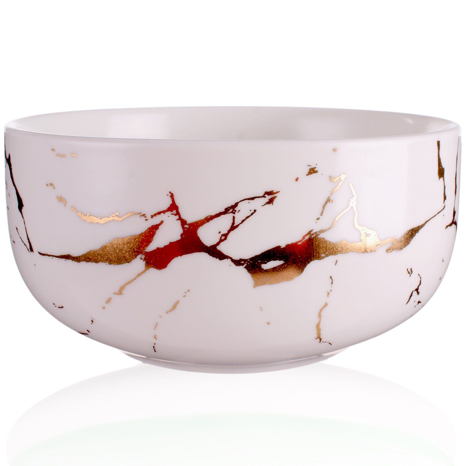Goodwei Teeservice Matcha-Set "White Marmor" 80 mit Chasentate (4-tlg), 1 Personen, Keramik, handgearbeitet