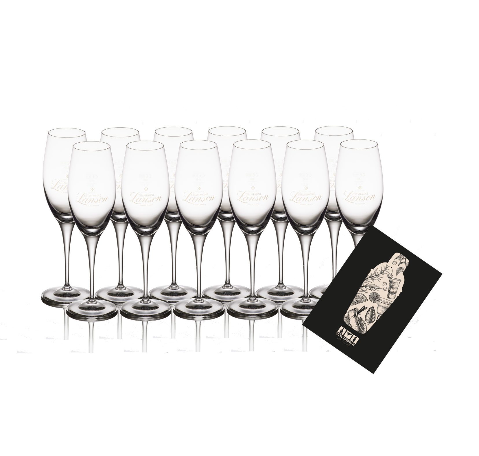 Gläser-Set Lanson Champagner 12er Set Glas Champagne Gläser