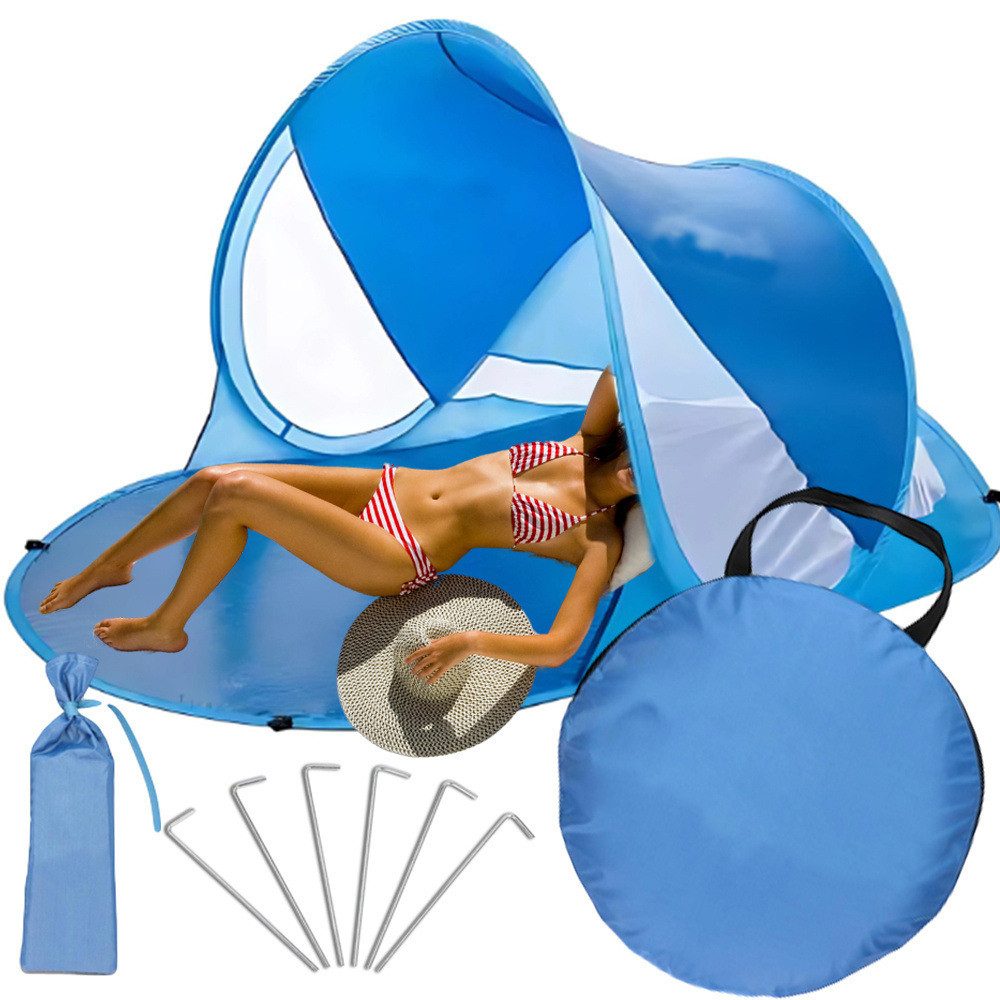 Strandmuschel Wurfzelt Pop-up Zelt Automatikzelt Camping Strand Trekkingzelt Strandm
