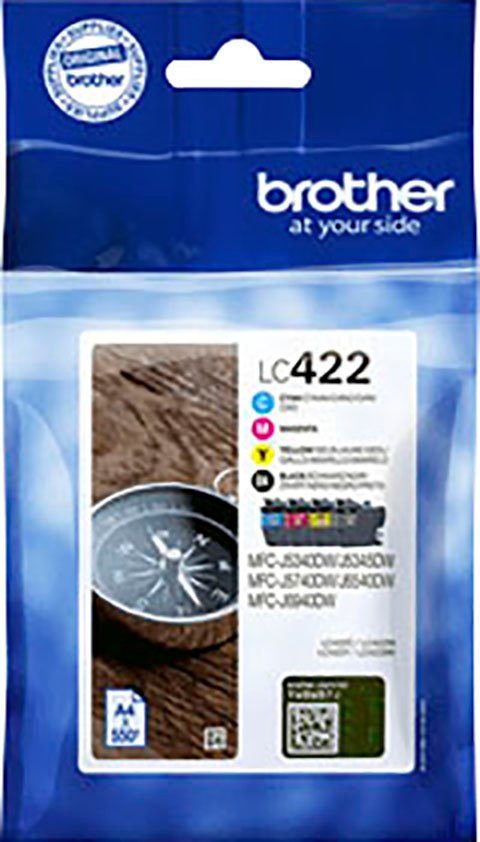 Brother LC-422VAL Value Pack Tintenpatrone (4-tlg) schwarz, cyan, magenta, gelb