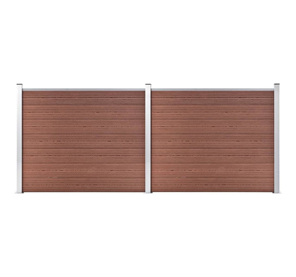 Thumbnail - vidaXL Gartenzaun, Zaunelement Set WPC 353x146 cm Braun
