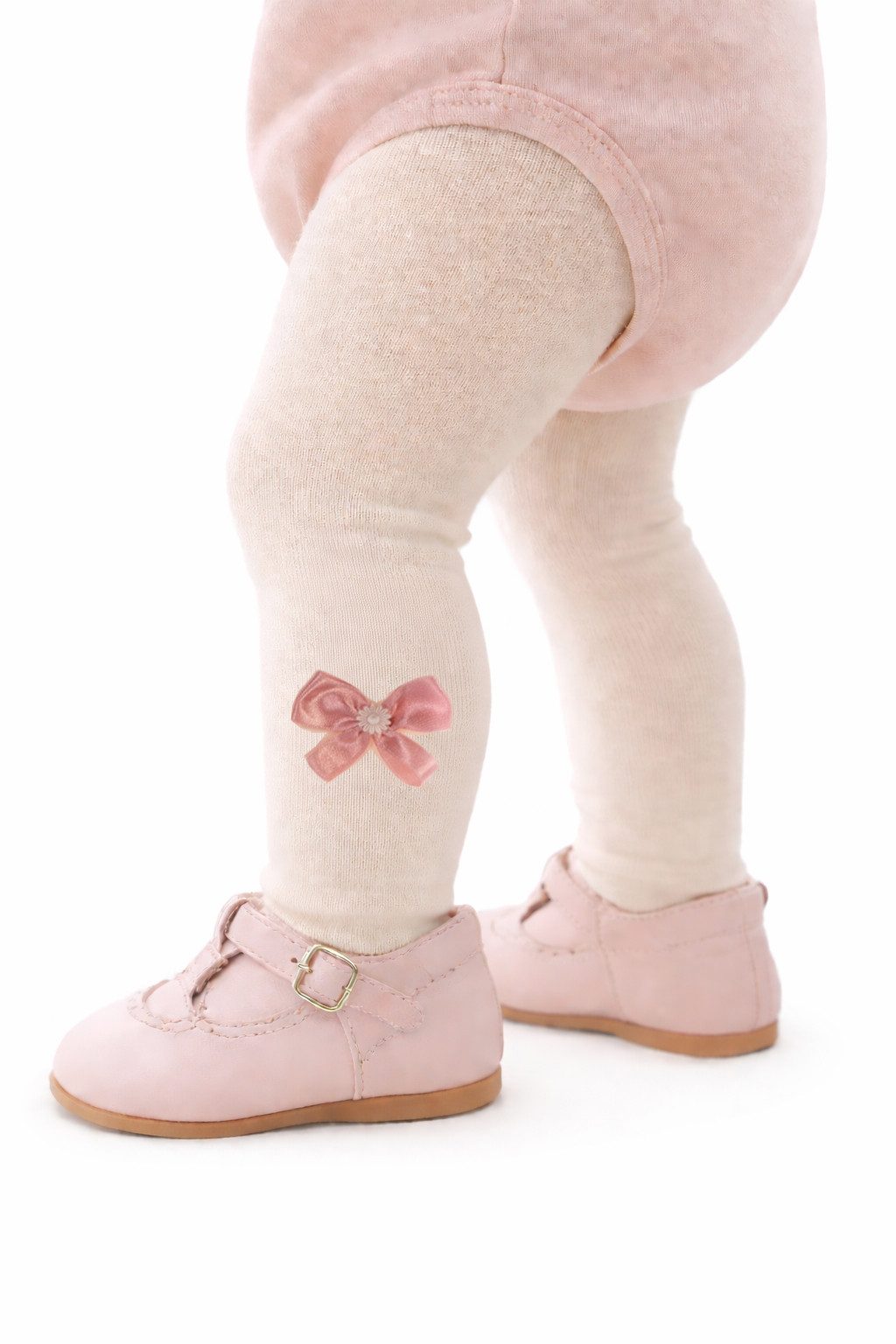 Strumpfhose Strumpfhose für Babys und Kinder in Creme mit Schleifen