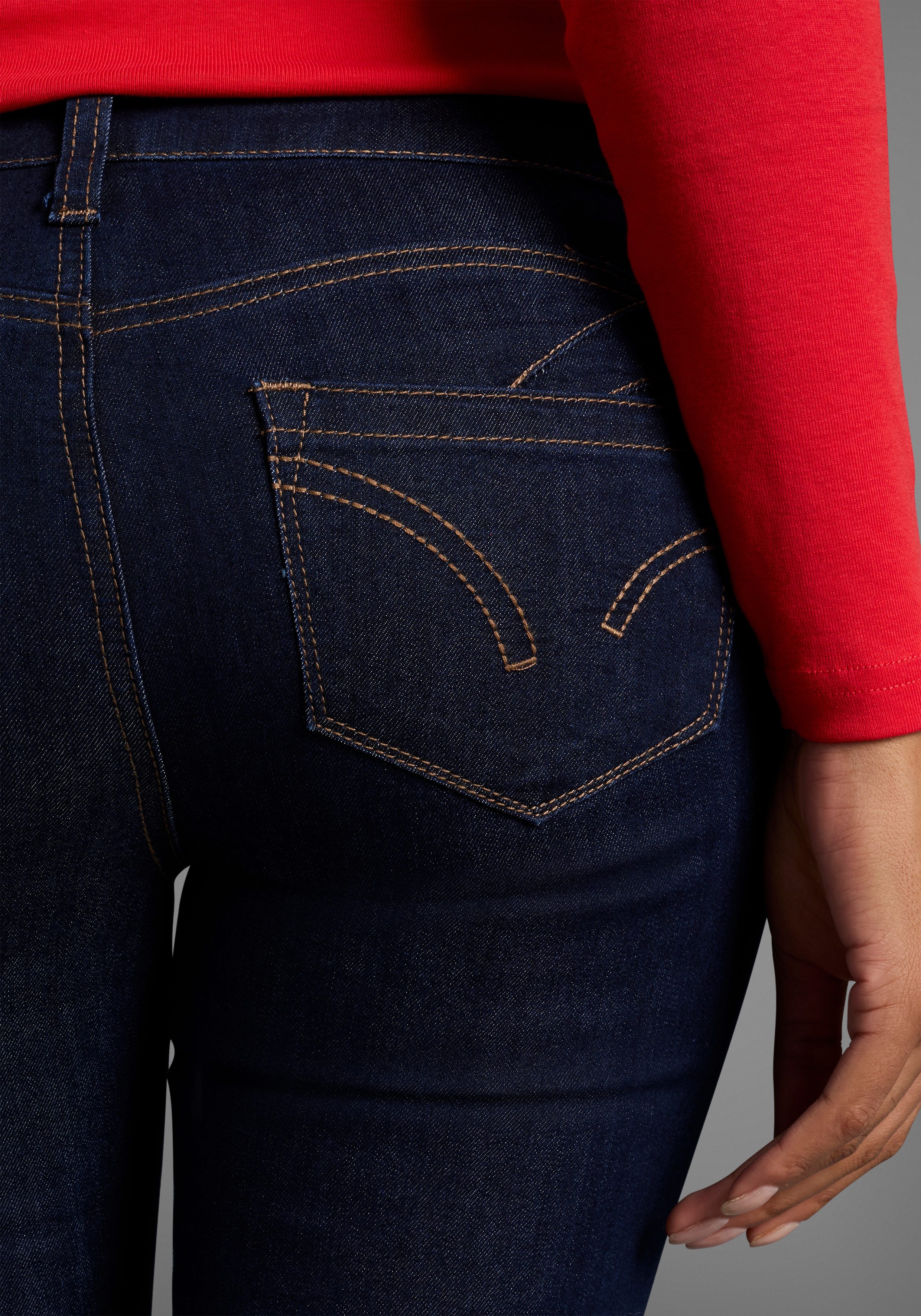 Arizona Skinny-fit-Jeans Shaping skinny Passform, normale Leibhöhe, in Stretch-Qualität, Used-Look