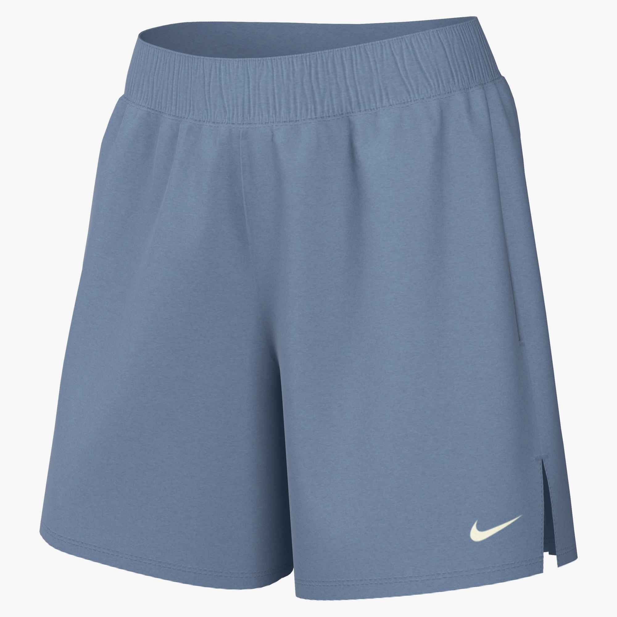 Nike Sportswear Shorts W NK STDO FLC MW MR STD 4 SHRT mit Eingrifftaschen, ca. Mitte Oberschenkel lang, gerade Beinform