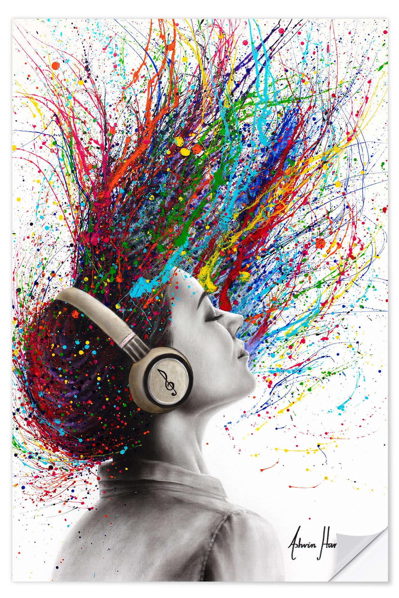 Posterlounge Wandbild Musik und ich, Ashvin Harrison, erhältlich als Poster, Leinwandbild, Wandsticker oder Acrylglasbild
