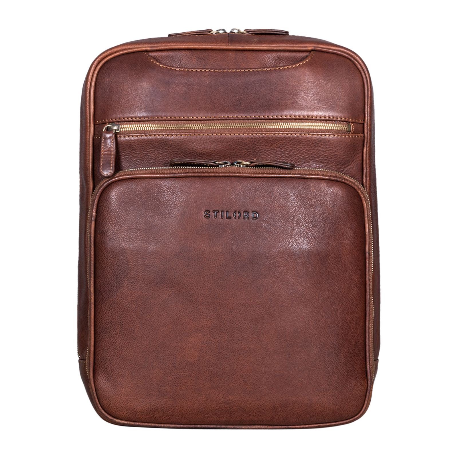 STILORD Notebook-Rucksack "Nova" Moderner Echt-Leder Rucksack Notebook 13,3 Zoll Damen / Herren