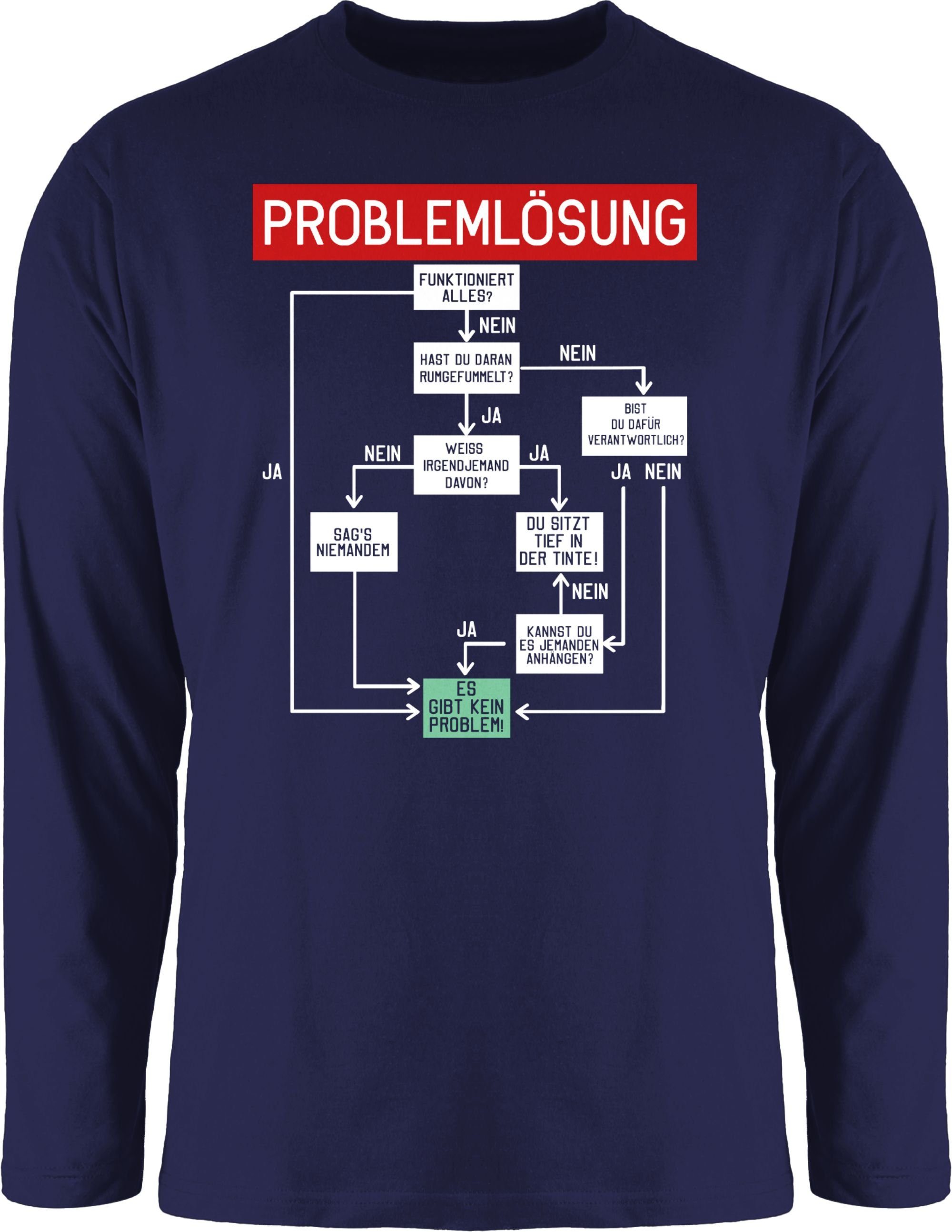 Rundhalsshirt Problemlösung - weiß