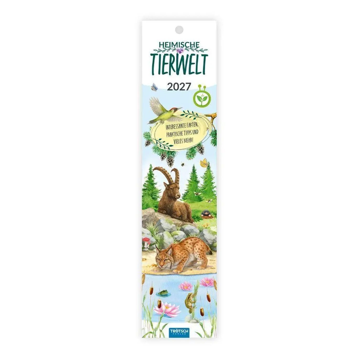 Trötsch Verlag Wandkalender TRÖTSCH - Streifenkalender Mini Heimische Tierwelt 2027