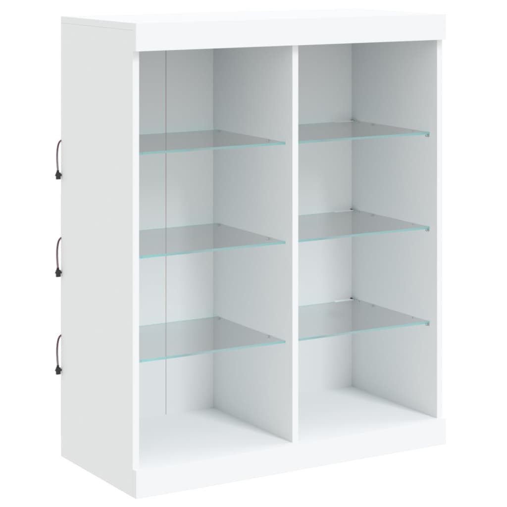 vidaXL Sideboard Sideboard mit LED-Leuchten Weiß günstig online kaufen